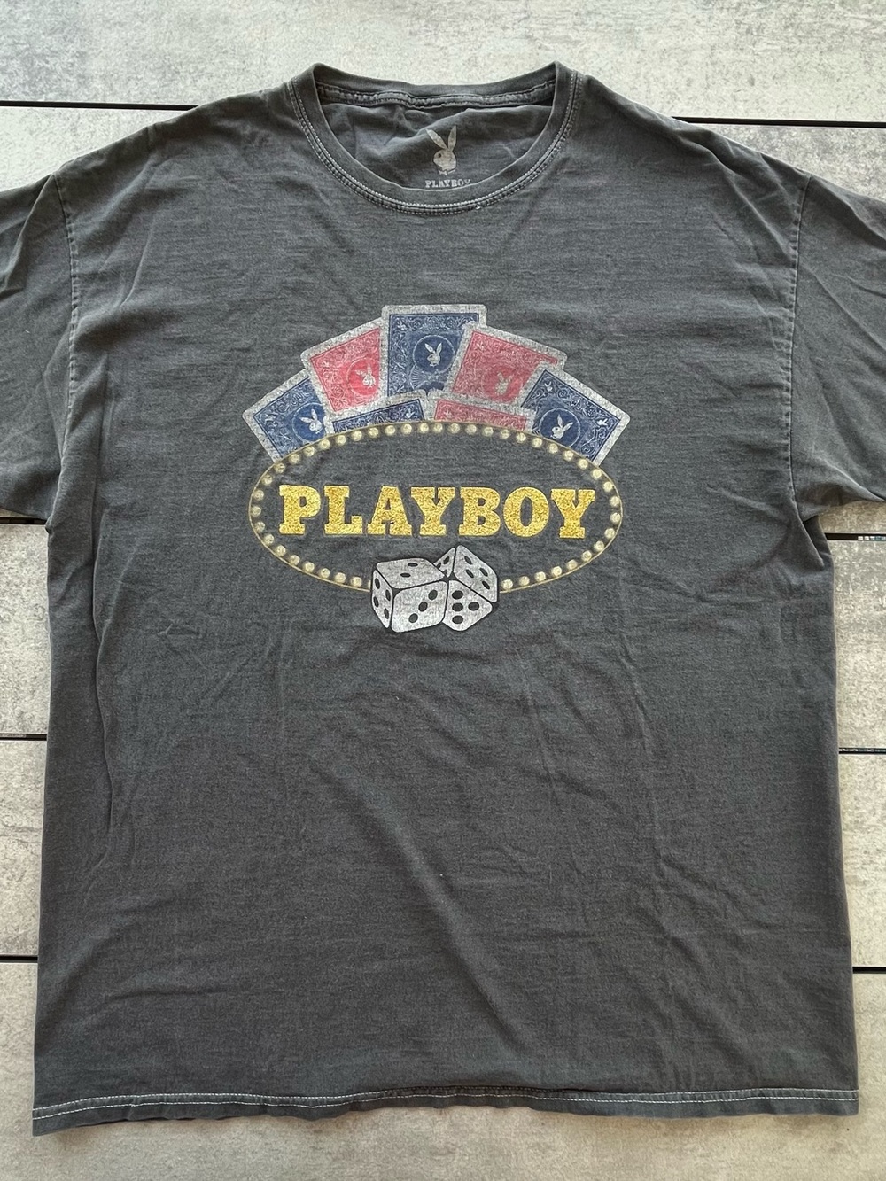 Well loved Playboy t-Shirt playing cards, glitter, dice Large